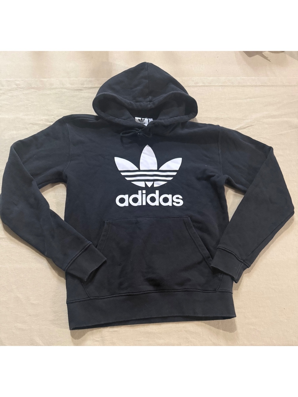 Adidas black Trefoil hoodie
